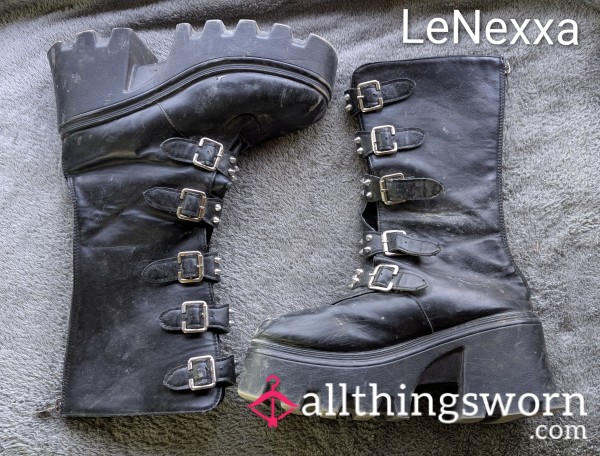 Black Buckle Platforms
