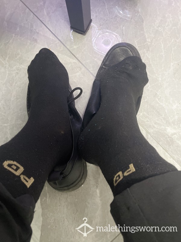 Black Business Mid Tube Cotton Socks