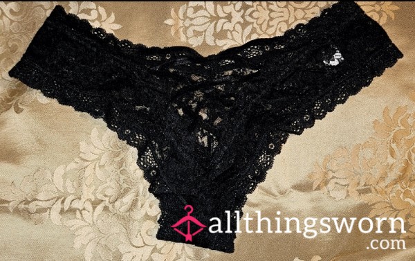 Black Cage-back Lace Cheeky Panties