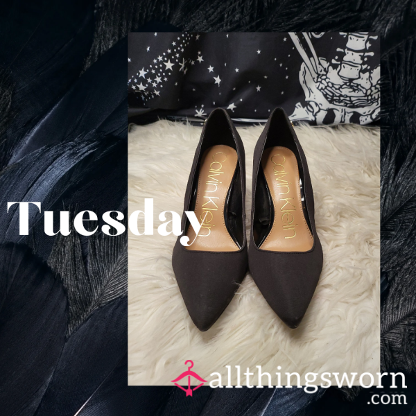 Black Calvin Klein Gayle High Heels, Size 8