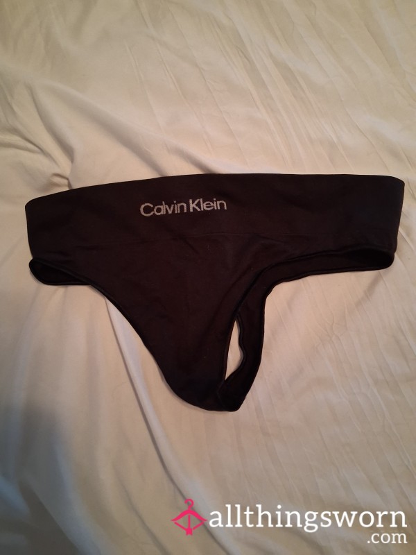 Black Calvin Klein Thong