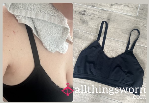 Black Cami Bra, Worn All Day In The Saturday Sunshine