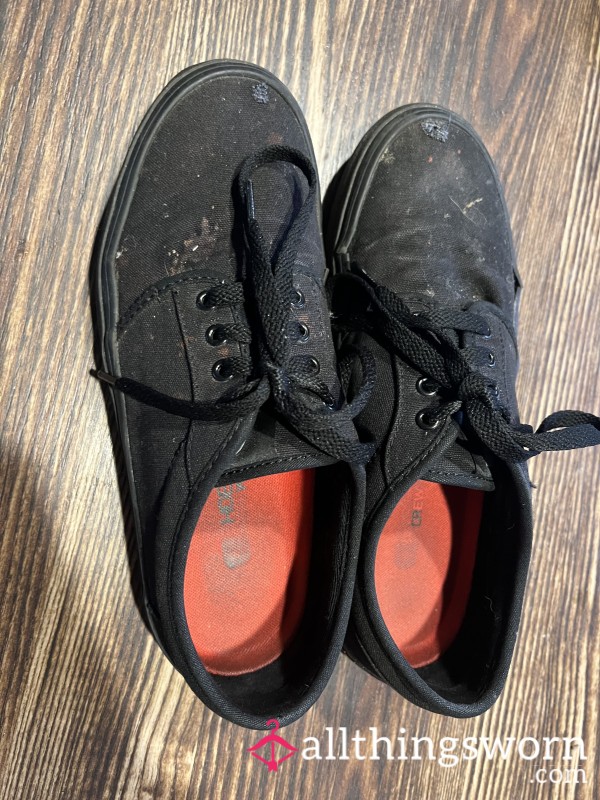 Black Canvas Work Shoes