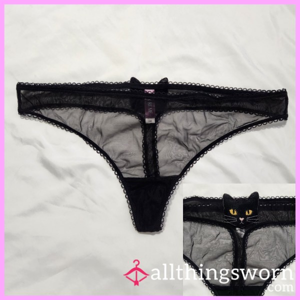 Black Cat Thong