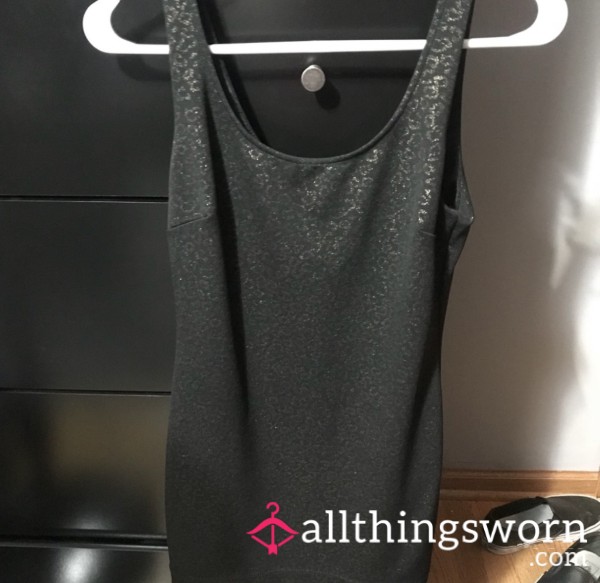 Black Cheetah Print Mini Dress