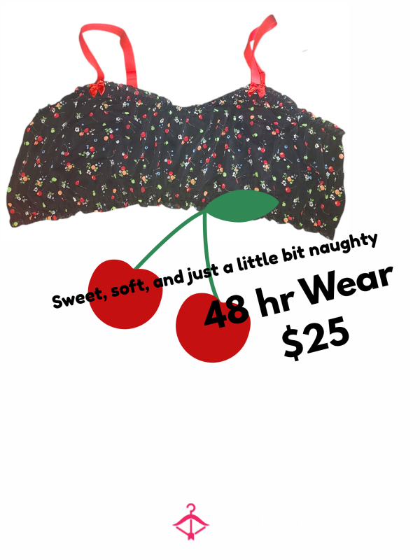 Black Cherry Print Bralette