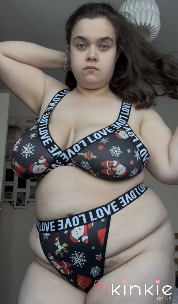 Black Christmas Bralette And Thong Set