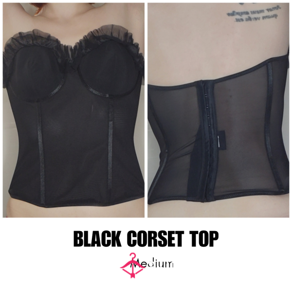 BLACK CORSET TOP