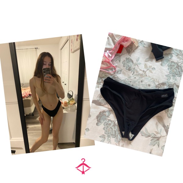 Black Cotton Bikini Cut Panties