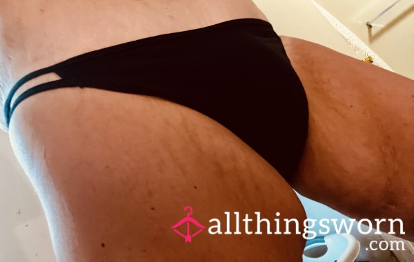 Black Cotton Bikini Panties