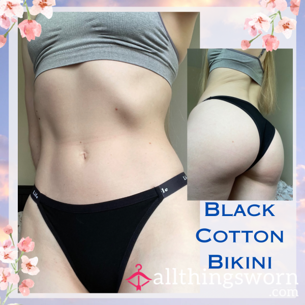 Black Cotton Bikini 🖤 Size Small▪️1 Day Wear - £20. Longer Wears And International Shipping Available 🌎