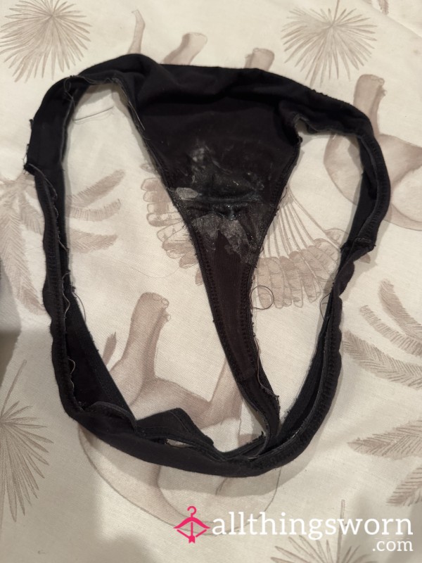 Black, Cotton, Bin Ready, Juicy Thong