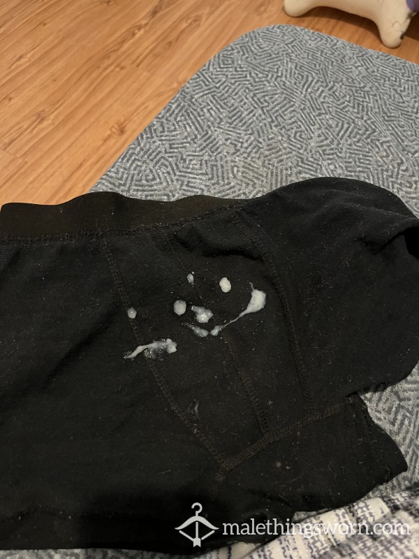 Black Cotton Boxer Briefs | 24-Hour Wear + Fresh C*m Stain (Size XS/S)