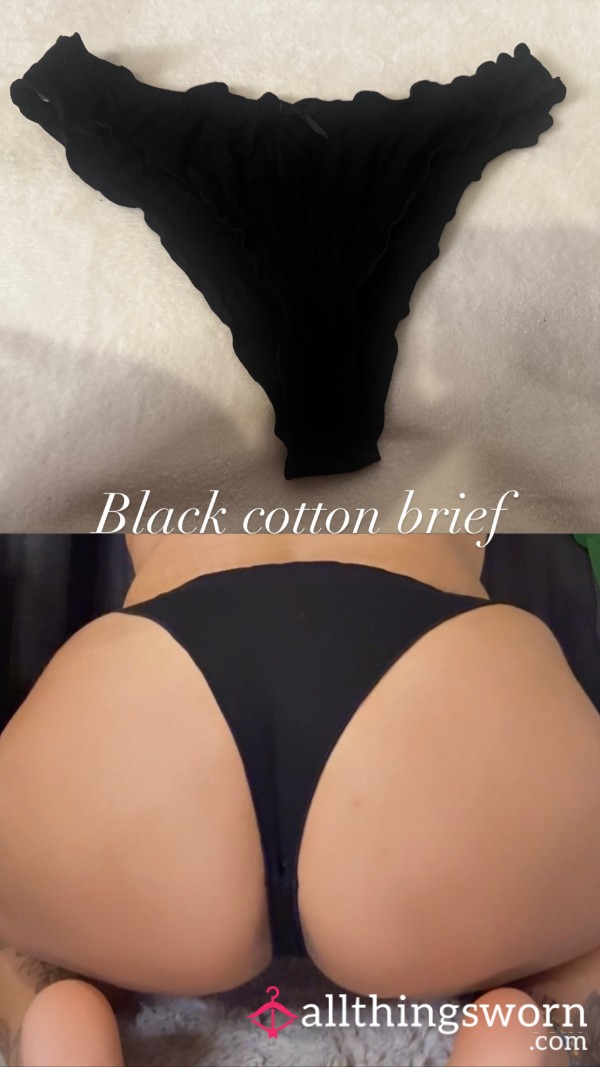 Black Cotton Brief