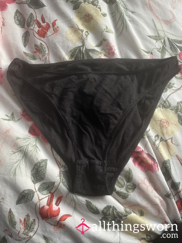 Black Cotton Full Panties X