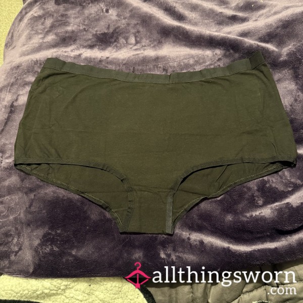 Black Cotton Fullback Knickers