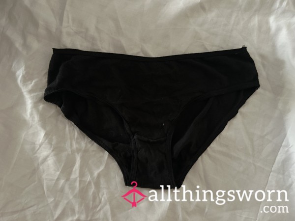 Black Cotton Fullback Panties