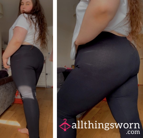 Black Cotton Leggings Worn By BBW