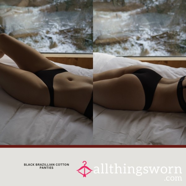 Black Cotton Panties, 48hr Wear + Photos 🖤