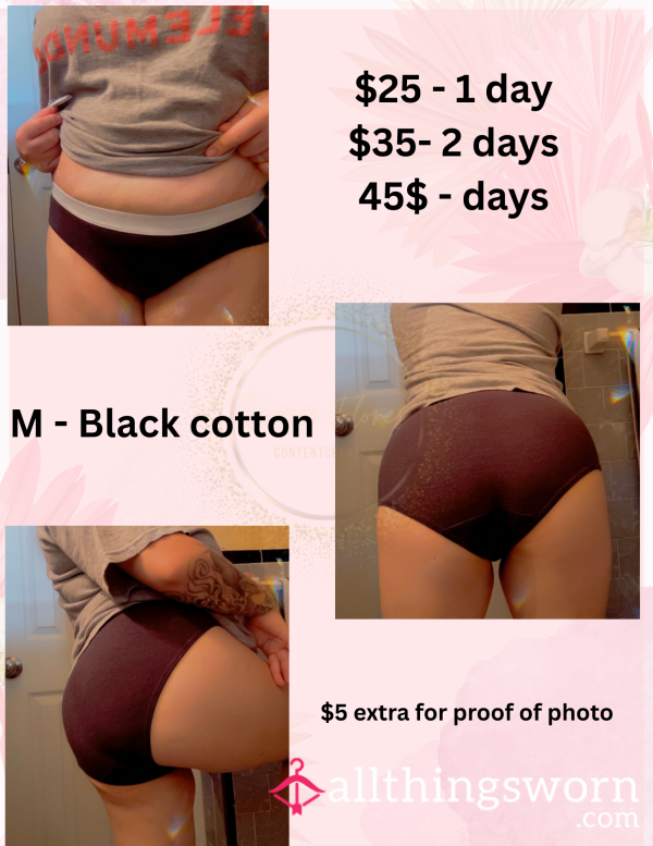 Black Cotton Panties