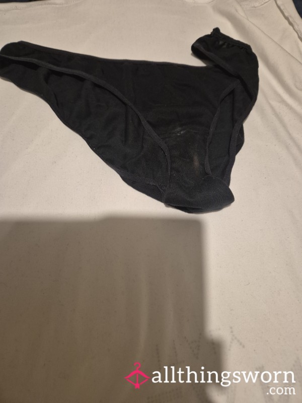Black Cotton Panties Size S