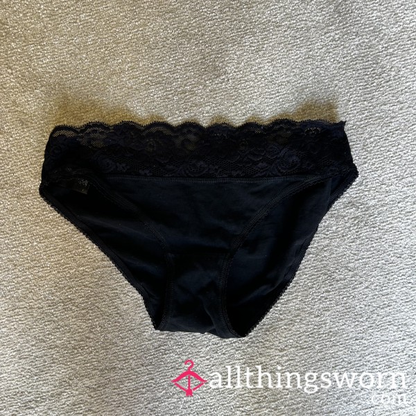 🖤Black Cotton Panties With Lace 🖤