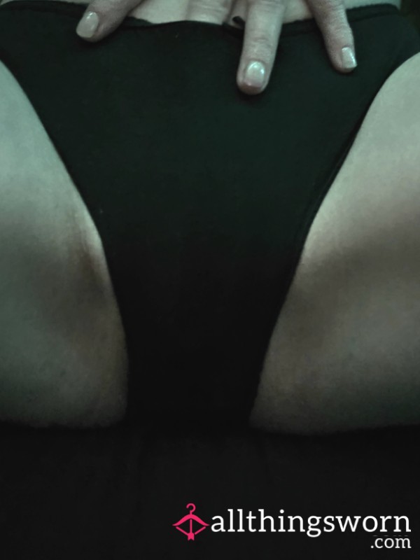 Black Cotton Panties With 🍦🥧