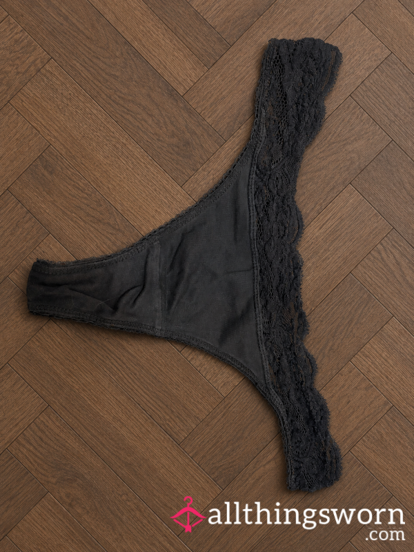 Black Cotton Thing With Lace Topper 😜💦