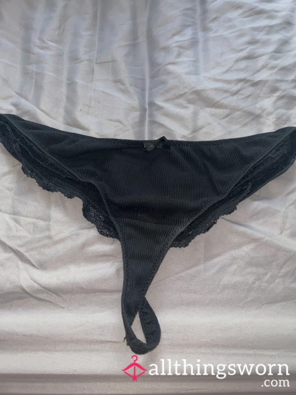 Black Cotton Things With Frills