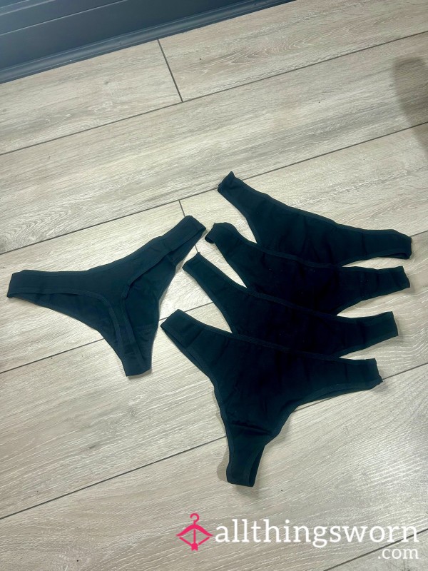 Black Cotton Thong 🖤
