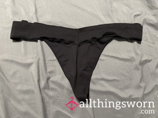 Black Cotton Thong 🖤