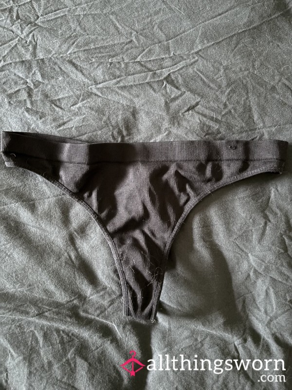 Black Cotton Thong (old)