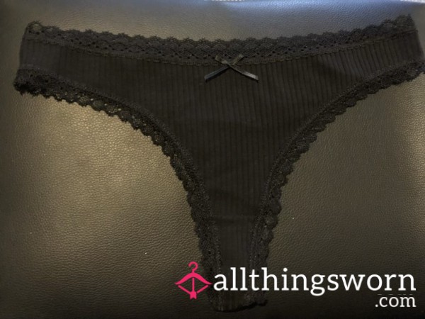 Black Cotton Thongs🖤
