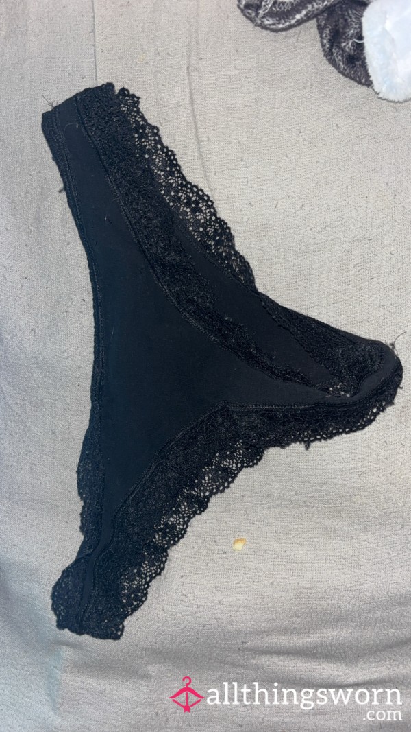 Black Cotton Thongs 🖤