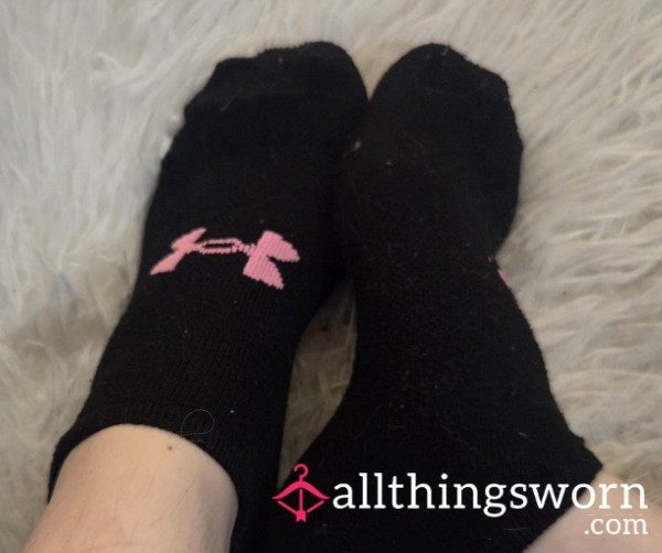 Black Cotton Under Armor Socks