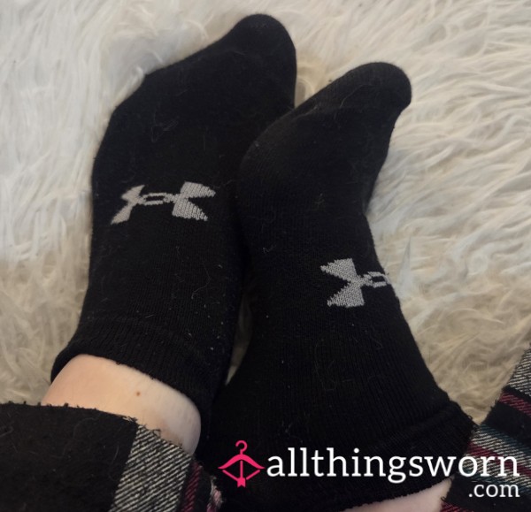 Black Cotton Under Armor Socks