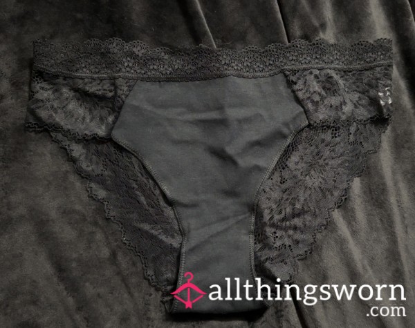 Black Cotton - With Lace Bu*t 💦