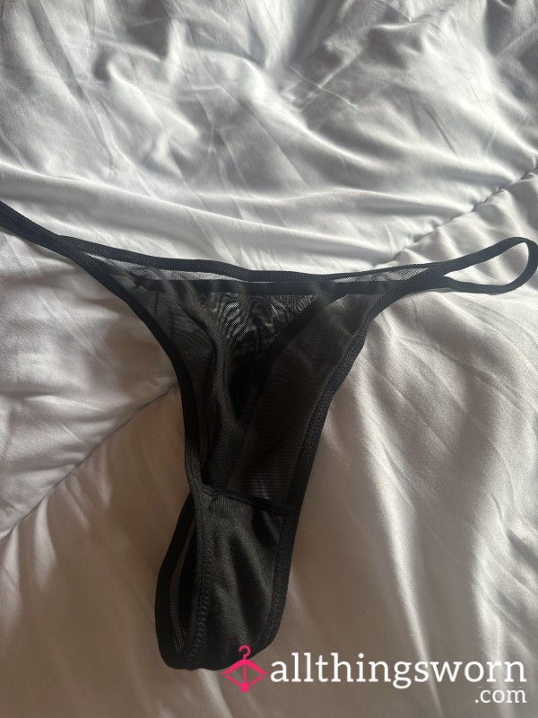 Black Creamy Thong