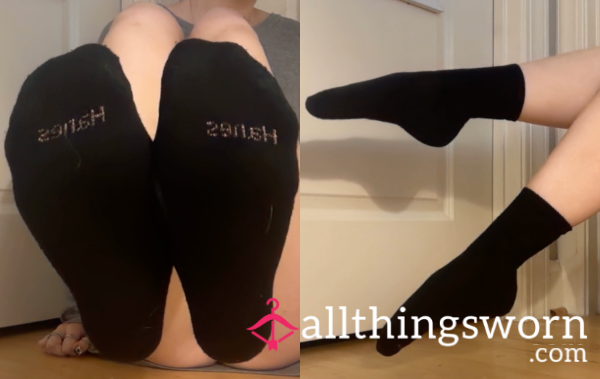 Black Crew Cut Socks