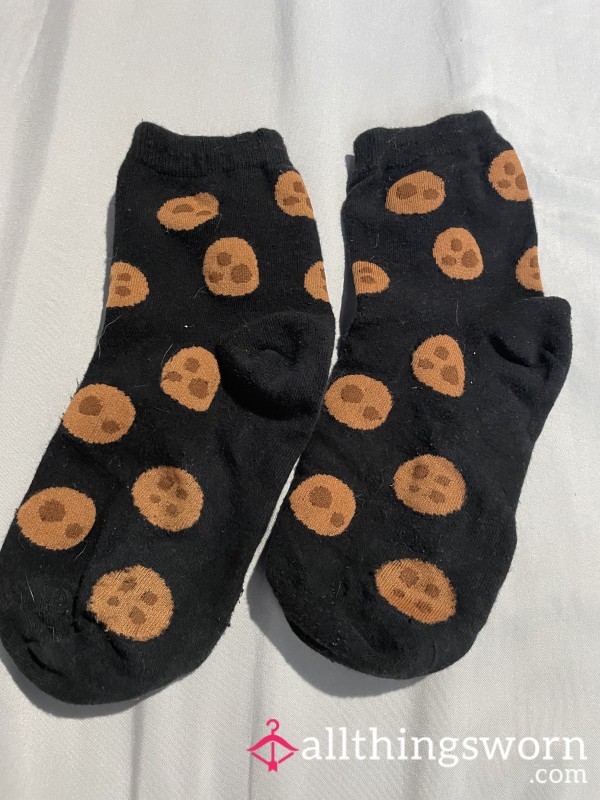 Black Crew Socks With 🍪