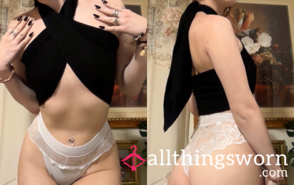 Black Crossed Crop Top