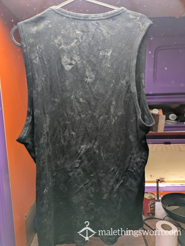 Black C*m Stained Vest M
