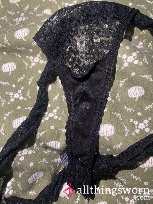 Black C*m Thong