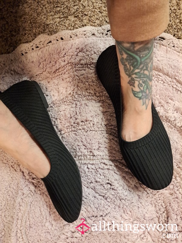 Black Danskin Flat Shoes - Size 7