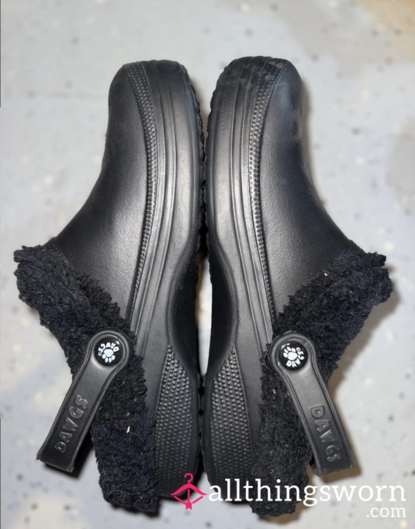 Black Dawgs With Fur Lining