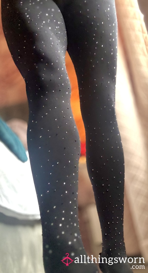 Black Diamond Opaque Tights – Sparkle For Your Queen