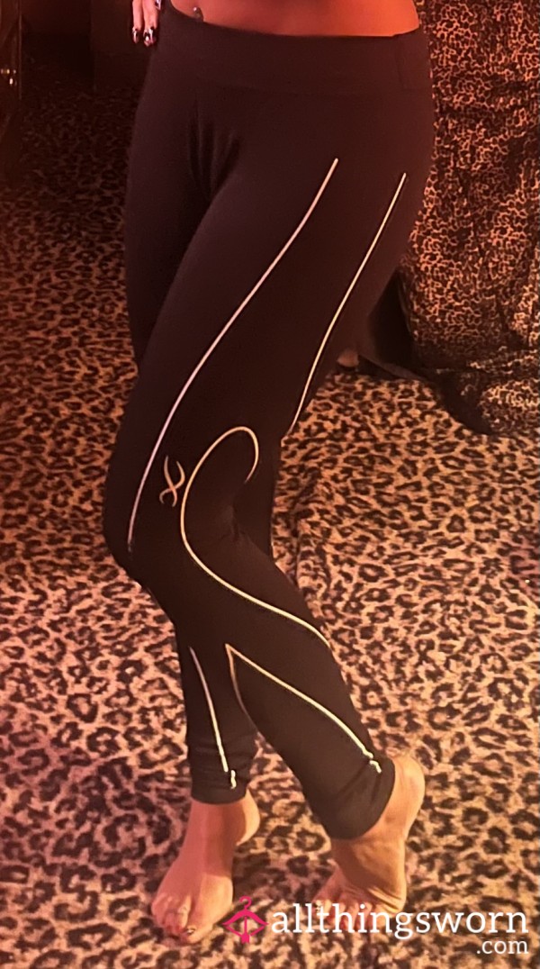 Black Dirty Gym Leggings Worn Gym Pants Stinky