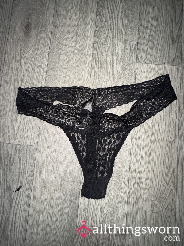 Black Dirty Thong
