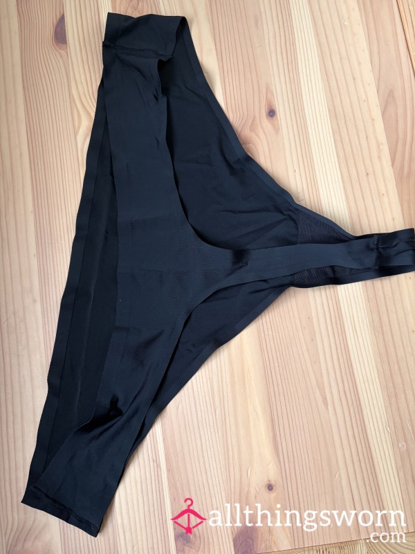 Black Dirty Workout Thong With A Hint Of S**y Time