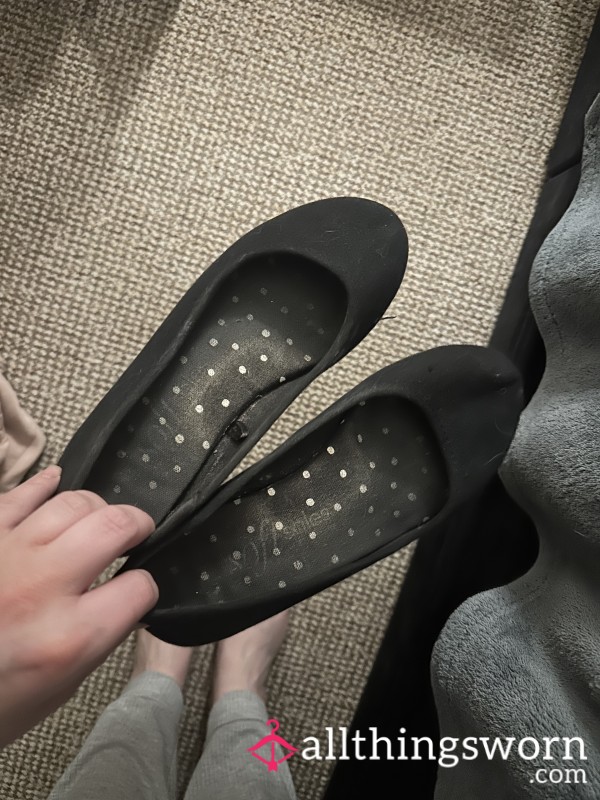 Black Dolly Shoes, Very Worn